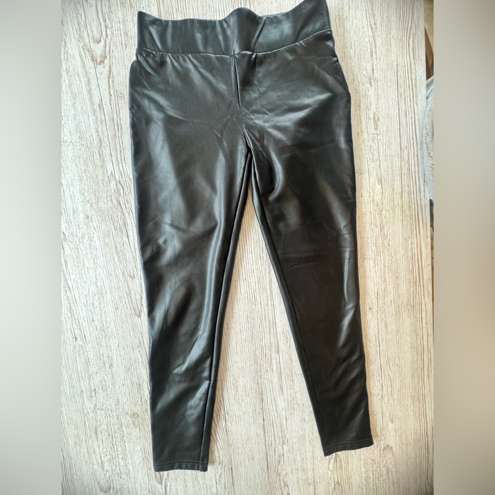 Loft Black Faux Leather Leggings S